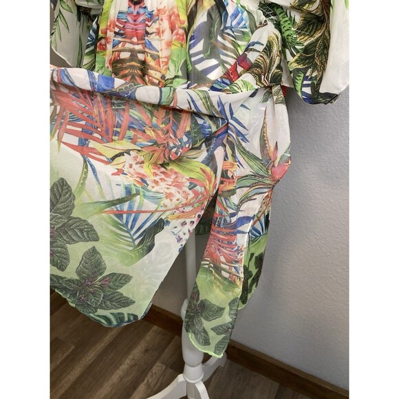 Tropical Cover-Up One Size Animal Print Multicolor Swim Sexy Beach Cruise New - Picture 4 of 7